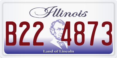 IL license plate B224873