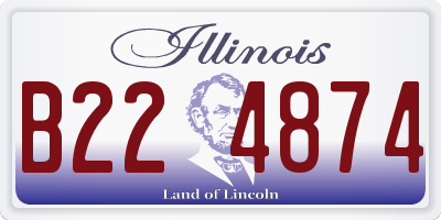 IL license plate B224874