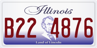 IL license plate B224876
