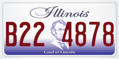 IL license plate B224878