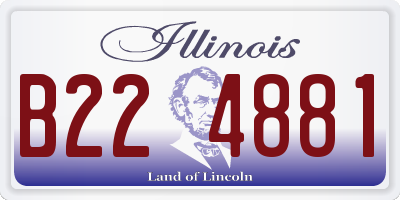 IL license plate B224881