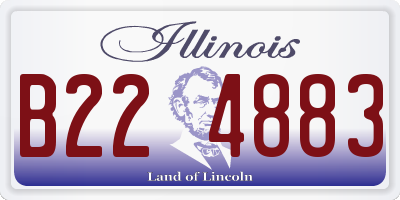 IL license plate B224883