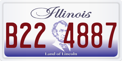 IL license plate B224887