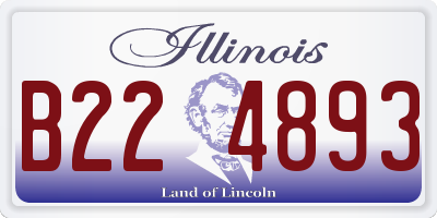 IL license plate B224893