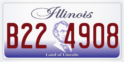 IL license plate B224908