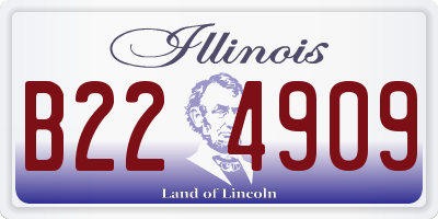 IL license plate B224909
