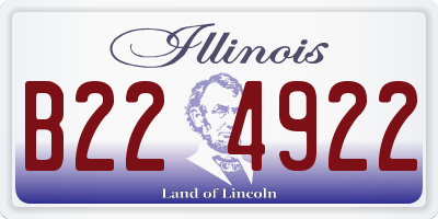 IL license plate B224922
