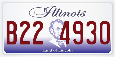 IL license plate B224930