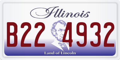 IL license plate B224932