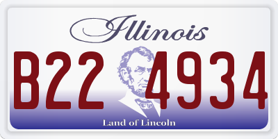 IL license plate B224934