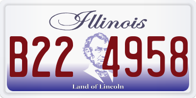 IL license plate B224958