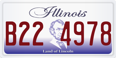 IL license plate B224978