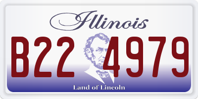 IL license plate B224979