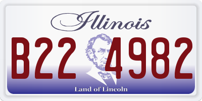 IL license plate B224982