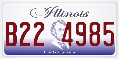 IL license plate B224985