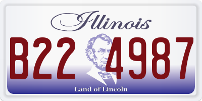 IL license plate B224987