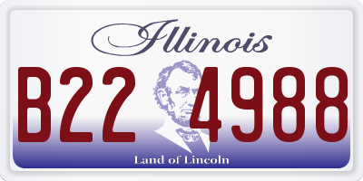 IL license plate B224988
