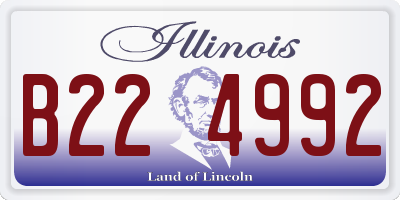 IL license plate B224992