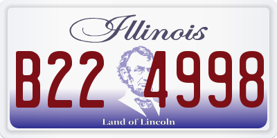 IL license plate B224998