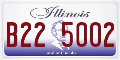 IL license plate B225002