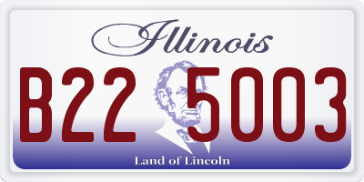 IL license plate B225003
