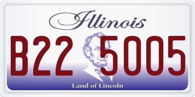 IL license plate B225005