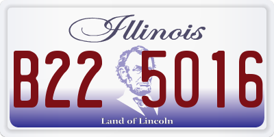 IL license plate B225016