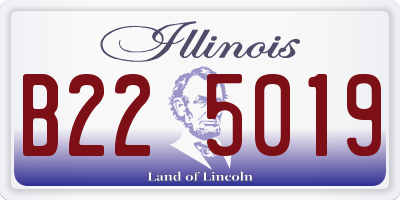 IL license plate B225019