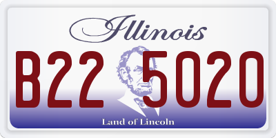 IL license plate B225020