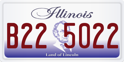 IL license plate B225022