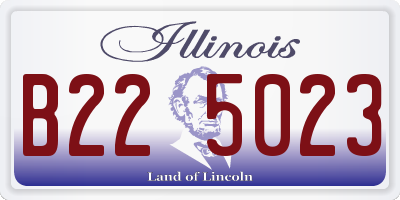 IL license plate B225023