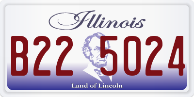IL license plate B225024