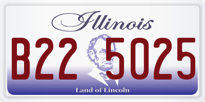 IL license plate B225025