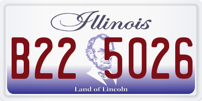 IL license plate B225026