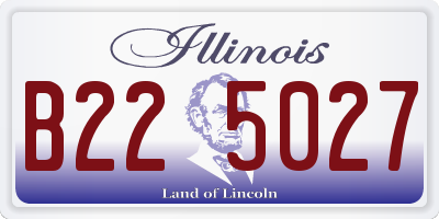 IL license plate B225027