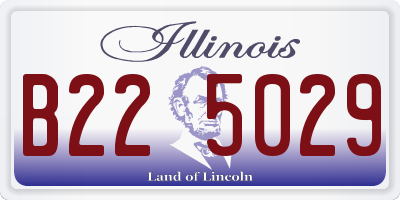 IL license plate B225029
