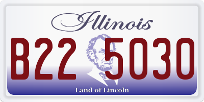 IL license plate B225030