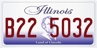 IL license plate B225032