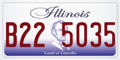 IL license plate B225035