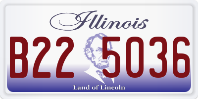 IL license plate B225036