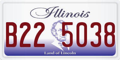 IL license plate B225038