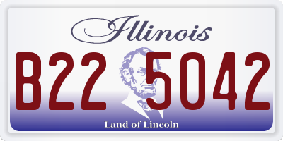 IL license plate B225042