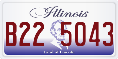 IL license plate B225043
