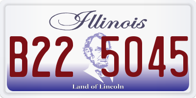 IL license plate B225045
