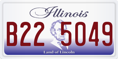 IL license plate B225049