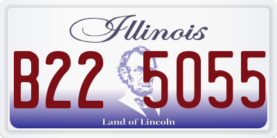 IL license plate B225055