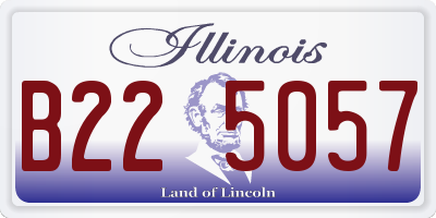 IL license plate B225057