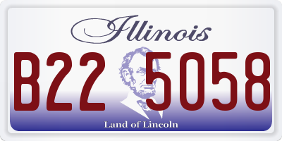 IL license plate B225058