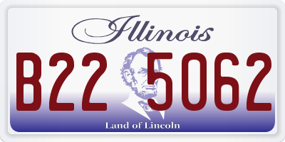 IL license plate B225062