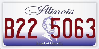 IL license plate B225063
